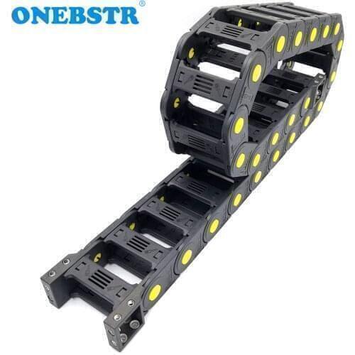 1 Meter 20x100mm Transmission Chain Cable Drag Wire Carrier Towline With End Connectors For CNC Router Machine Tool Freeshipping