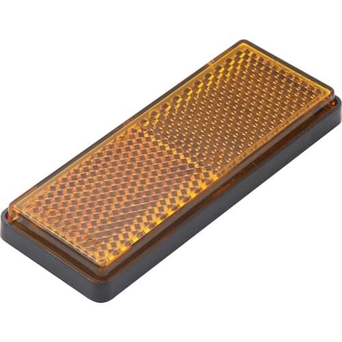 10Pcs Rectangle Plastic Reflector Reflective Warning Plate Stickers for Trailer RV Truck Train Yacht