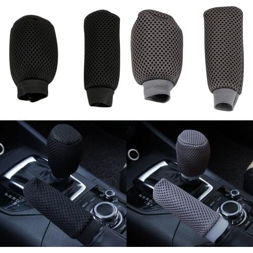 2 Pcs Breathable Car Handbrake Grips Hand Brake Gear Shift Knob Cover Universal Auto Decor Car-styling Hand Brake Cover Sleeve