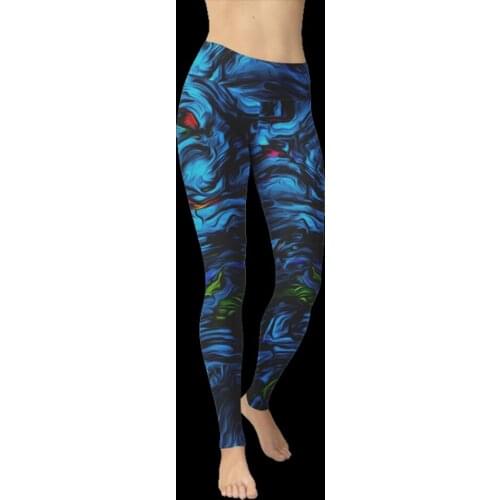2019 Summer Printed Polyester Gym Custom Sexy Sweat Leggings