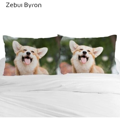 3D HD Pillow Case Custom,Pillowcase 50x70/50x75/50x80,Decorative Pillow Cover animal Cokey dog Bedding for Kids baby children