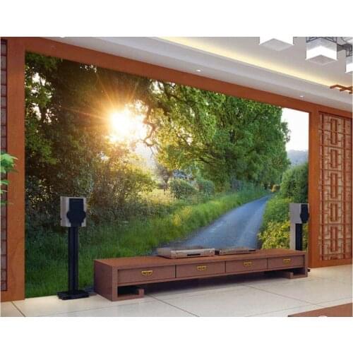3D stereoscopic green woods wallpaper for walls roll wallpapers for living room photo mural wallpaper Home Decoration