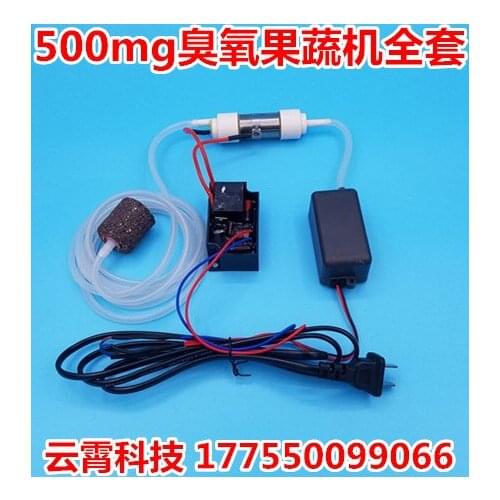 500mg/ozone Generator, a Full Set of Accessories for Fruit and Vegetable Machine (ozone Tube, Ozone Power Supply, Air Pump)