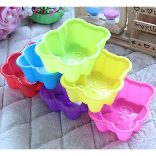 6PC/Lot 3D Cake Cup Silicone Muffin Cups Cupcake Mold Baking Tools Cake Decorating Tools For Bakeware Cupcakes Cake Stencil
