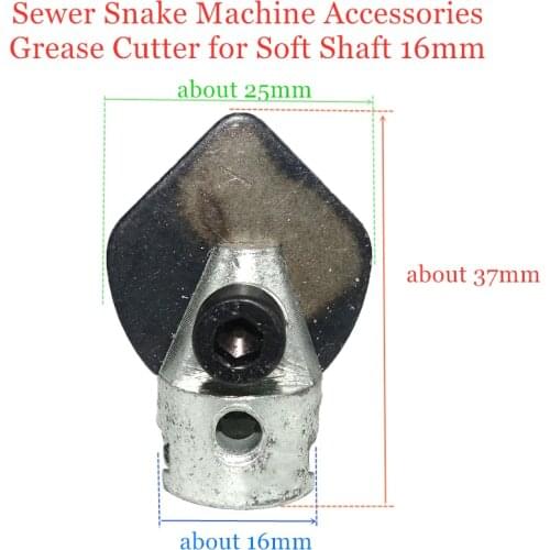 Sewer Snake Machine Accessories Grease Cutter for Soft Shaft 16mm