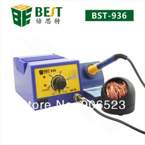 Free shipping BEST-936 ESD safe constant temperature electronic soldering iron SMD rework station with free cleaning ball