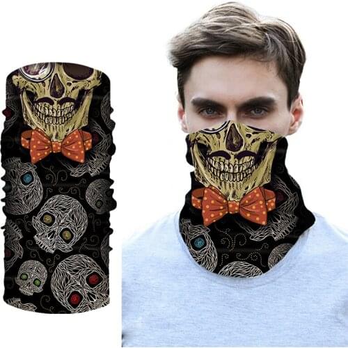 Seamless Balaclava Magic Scarf Neck Face Cover Ghost Skull Buffs Bandana Shield Headband Headwear Bandanas Bicycle Mascarillas