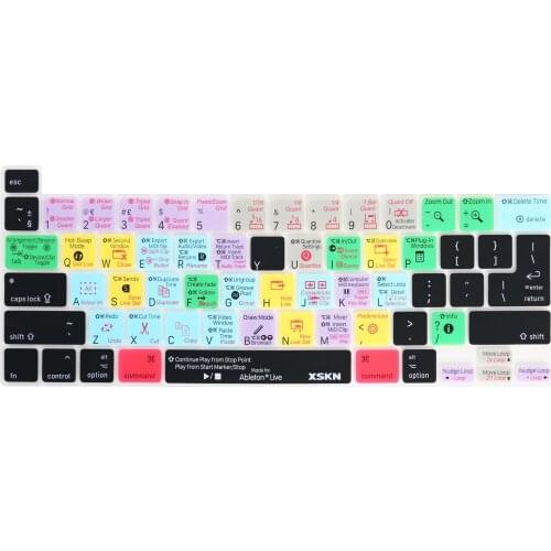 XSKN Ableton Live Shortcuts Keyboard Cover Skin for 2020 New MacBook Pro 13.3 inch Touch Bar A2251 A2289 US and EU Version