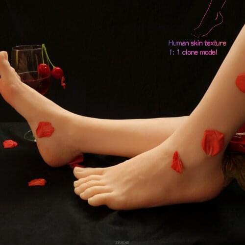 Mannequin Foot Model Stockings Rubber Plastic for Art Fake Nail Display Tarsel Bone Ankle Art Silicone Female Male TPE T39