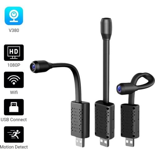 HD 1080P Portable Mini USB WIFI Camera Auido Record Motion Detection Nightvision Baby Monitor Remote Access V380