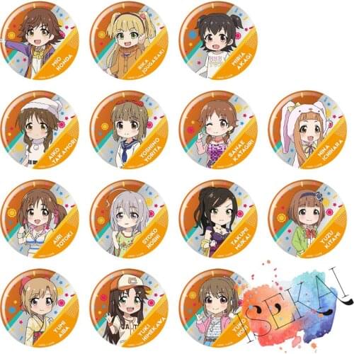 THE IDOLM@STER Anime Idolmaster Cinderella Girls Game Badge Theater Character Passion Metal Badge Brooch Pins