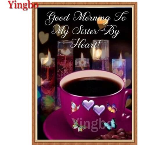 Butterfly Coffee Cup Diy Diamond Painting Cross Stitch full drill 5D Diamond Embroidery mosaic pattern Needlework home decor