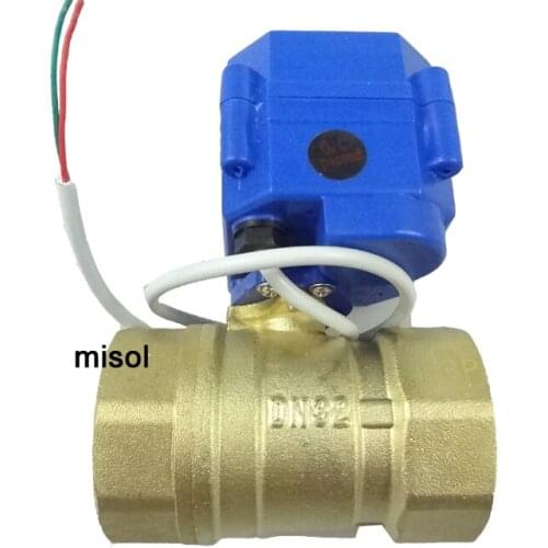 10 pcs of motorized valve brass DN32 (reduce port) 2 way, 12v, electric valve
