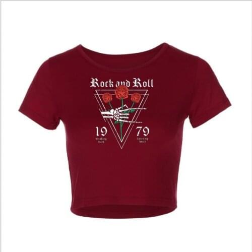 Summer New Female Love Pattern Short-sleeved T-shirt Rose Slim Comforts Of Home Fitness And Leisure Sports High-quality Tops