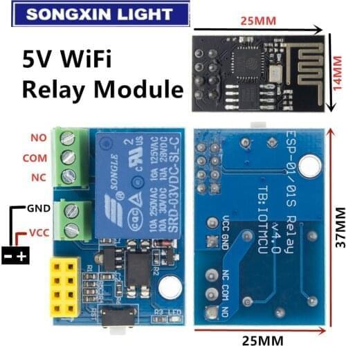 10PCS ESP8266 5V WiFi relay module Things smart home remote control switch phone APP ESP-01
