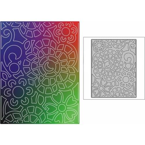 New Spotted Love Flower Story Background Plate Craft Embossing Mold 2021 Metal Cutting Dies for Scrapbooking Album Card Making