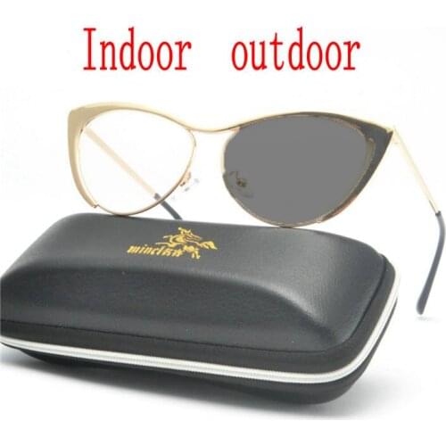 MINCL 2019 Fashion Women Cat Myopia Optical Sunglasses Sun Photochromic Finished Optical Glasses Myopia Prescription Glasses NX