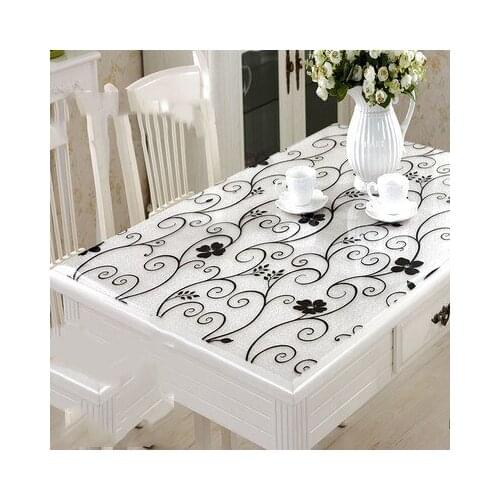 Clear PVC Sofa Glass Crystal Boards Mats Dinning Table Cover Waterproof Tablecloth Round Desk Pad Soft Glass Plastic Clear Mats