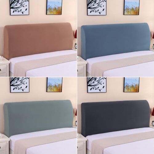 Sale-Solid Solor Bed Head Cover Dustproof Headboard Cover Elastic King Bedspread for Single Double Bed Cover Bed Head Protector