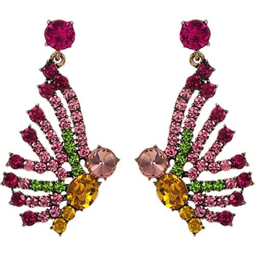 ZHINI New Fashion Butterfly Dangle Earrings for Women Simple Rhinestone Drop Statement Earring Wedding Jewelry 2020 brincos