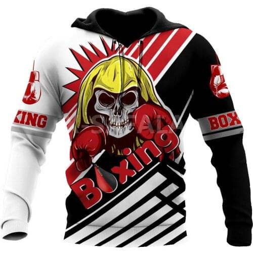 Satanic Skull Boxing Player 3D Print Size XS-7XL Hoodie Man Women Harajuku Outwear Zipper Pullover Sweatshirt Casual Unisex-36