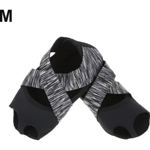 Women Yoga Non-Slip Pilates Barre Soft Wrap Dance Training Shoes Grey Adopts Chloroprene Rubber Material Free And Flexible