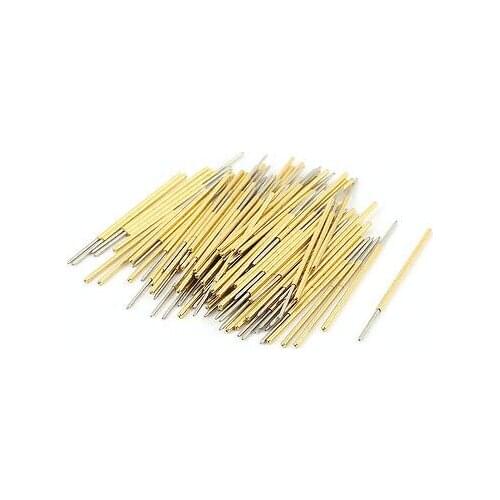 100 Pieces PL75-F 0.74mm Dia Tip Spring PCB Testing Contact Probes Pin