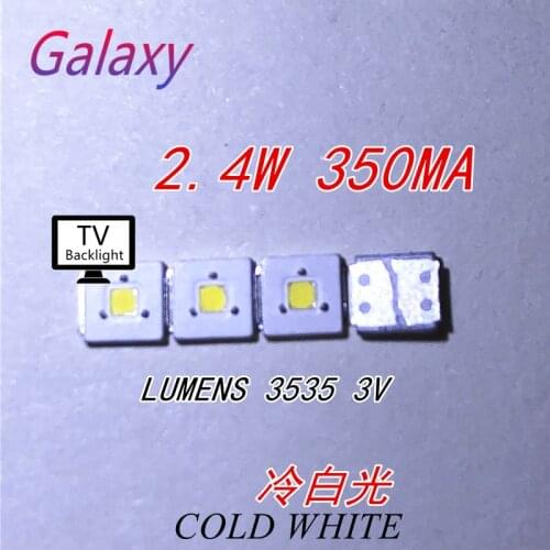 1000PCS Original LUMENS LED 3535 Light Beads Cool white High Power 2.4W 3V For LED LCD TV Backlight Applicatio