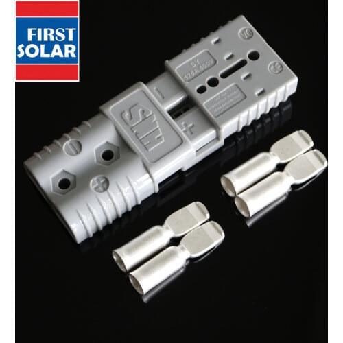 175 A 600V DC amp Gray Red Plug Connector Double Pole copper Contacts T handle Anti Dust Cover Bus Car RV solar quickly connect