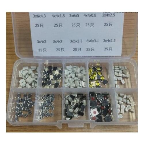 250 pcs Auto Remote control button switch Button Package Patch Touch switch key switch pack 4*4 3*6 3*4 ...switch kit