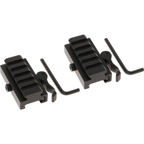 2pcs 20mm Picatinny Weaver Rail Base QD QR Quick Release 1/2" Riser Scope Mount