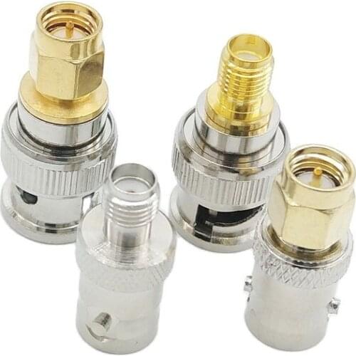 4pcs/lot BNC to SMA Connector adapter BNC to SMA RF Connector Adapter Test Converter Kit
