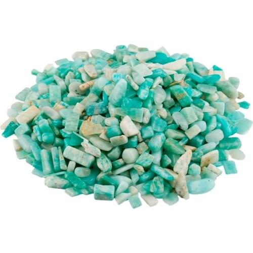 460g Natural Amazonite Tumbled Stone Crushed Polishing Crystal Quartz Gravel Stones Jewelry Accessory For Making Decoration