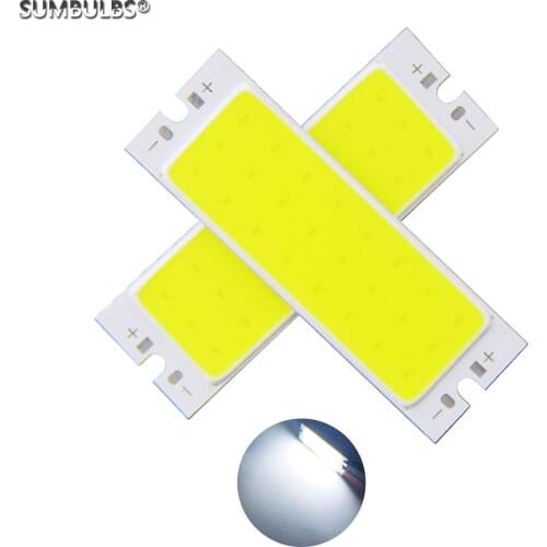 7W 12V DC Input COB LED Light Source 62*20mm Chip On Board Cold White Color for Work Lamp Automotive Bulb