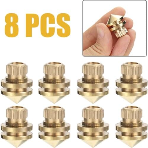 8Pcs M8 Copper Speaker Foot Pads Desk Stand Isolation Base Pad Floor Cone HiFi Subwoofer Shock Absorber Suspension Nail