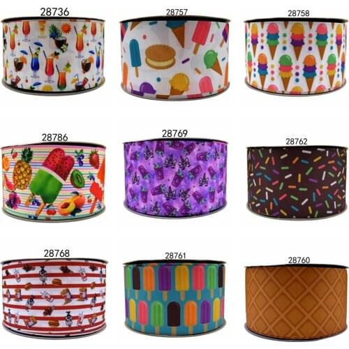 Free shipping 10 yards christmas gift printed grosgrain ribbon 28736