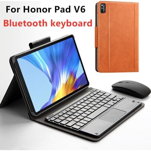 Case For Huawei Honor Pad V6 10.4 2020 KRJ-W09 AL00 Tablet Protective Bluetooth keyboard Protector Cover PU Leather Case mouse