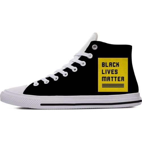 Black Lives Matter New Arrive Fashion Lightweight High Top Canvas Shoes Men Women Casual Shoes Breathable Sneakers