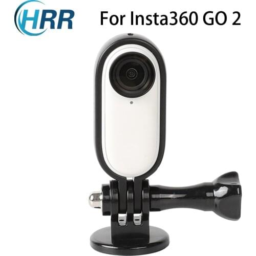 Accessory Mount Frame Shell Holder with 1/4" Thread Adapter for Insta360 Go 2 Case Action Camera