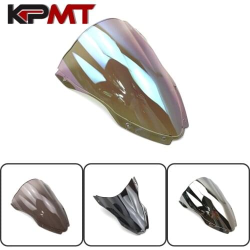 Smoke ZX-10R Windshield WindScreen Double Bubble 16 17 18 19 Racing Screen For Kawasaki ZX10R ZX 10R 2016 2017 2018 2019