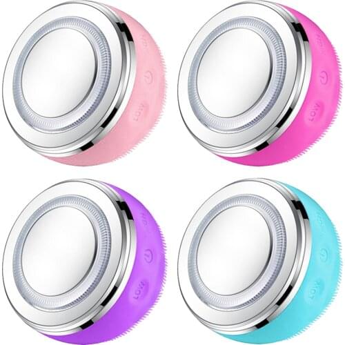 Electric Facial Massager All in 1 Face Cleaner Machine 4 LED Light Lift Lifting Skin Facial Cleansing Brush Face Spin Brush