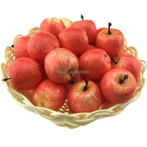 Gresorth 30pcs MINI Artificial Pink Apple Decoration Fake Fruit Home Party Kitchen Food Toy Display - 3.5 cm