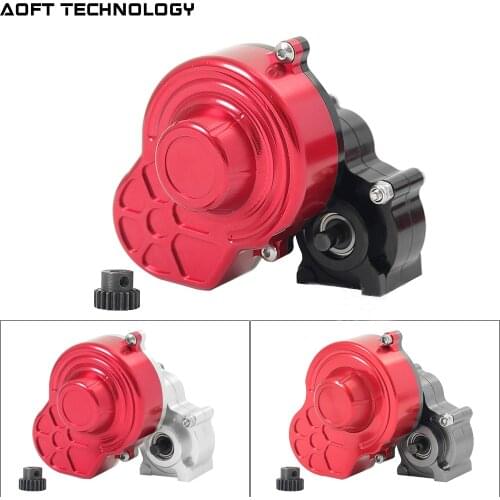 48P All Metal Transmission Gearbox with Motor Gear/Protective Cover for 1/10 RC Rock Crawler SCX10 Truck Upgrade Parts