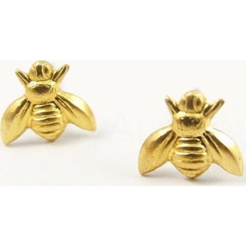 Stud cute Tiny Bee Earring Jewelry Honey Bee Earrings Stud Unique earings fashion jewelry for Women