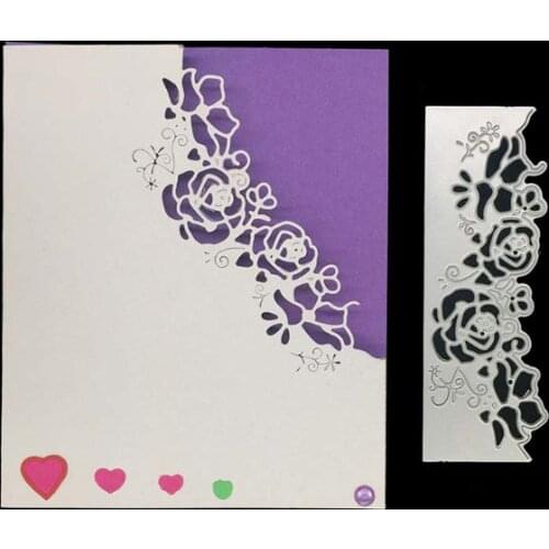 Rose Flower Lace Metal Cutting Dies Stencil DIY Scrapbooking Album Stamp Paper Card Embossing Crafts Decor