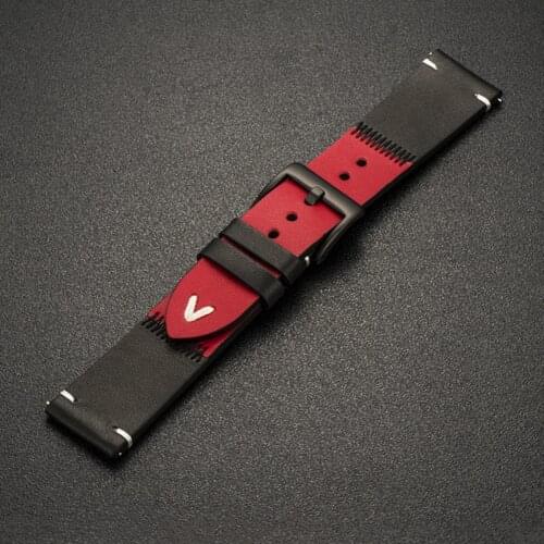 20MM 22MM Strap for Samsung Galaxy Watch 3 41mm/45mm/42/46mm/Active 2 Double Color Leather Bracelet for Huawei GT 2 1 Watchband