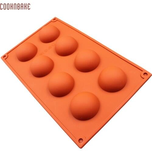 COOKNBAKE DIY 8 Even Domed DIY Silicone Cake Mold Soap Mold Jelly Pudding Silicone Chocolate Mould CDSM-267