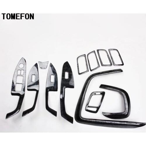 TOMEFON Black Wood Front Air Vent Steering Wheel Inner Door Handle Window Switch Interior Trim For Kia Optima K5 2011 to 2015