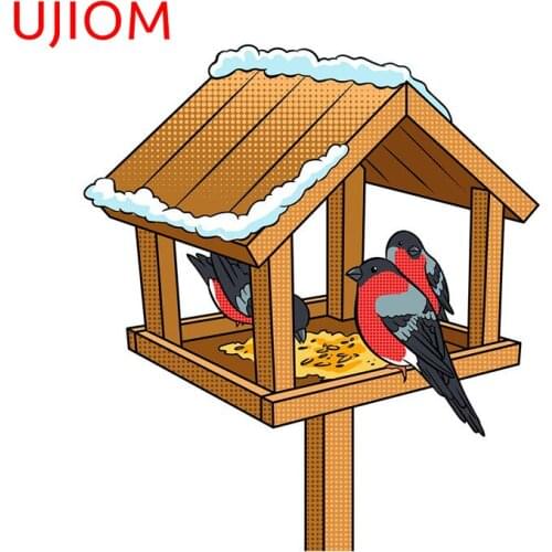 UJIOM Winter Bird Living Room Decor Wall Stickers Moisture Proof Funny Cartoon Anime Bathroom Wall Decal Wallpaper Decor Poster