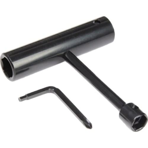 All-In-One Skate Tools Multi-Function Portable Skateboard T Tool with L-Type Phillips Head Wrench Screwdriver